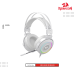Headset Redragon | H320W LAMIA 2 RGB WHITE 7.1 GAMING
