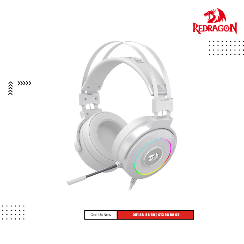 Headset Redragon | H320W LAMIA 2 RGB WHITE 7.1 GAMING