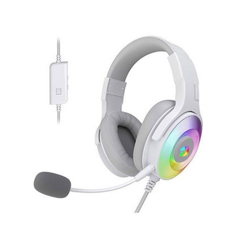 Headset Redragon | H350W-RGB-1/Pandora 2WHite, RGB Gaming w/adapter