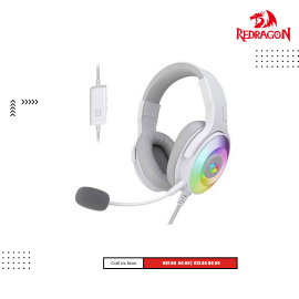 Headset Redragon | H350W-RGB-1/Pandora 2WHite, RGB Gaming w/adapter