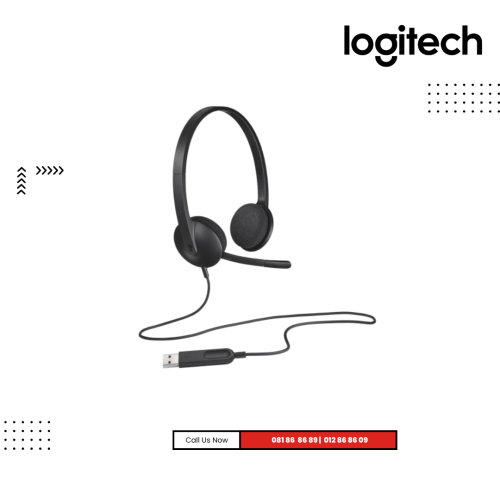 Headsets Logitech |  H340 Black USB with Noise-Cancelling Mic (981-000477)