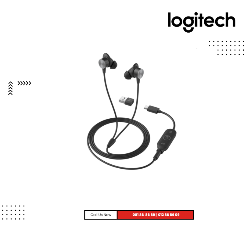 Headsets Logitech | Zone Wired Earbuds Built for business with embedded noise-canceling mic and multiple connections(981-001095)