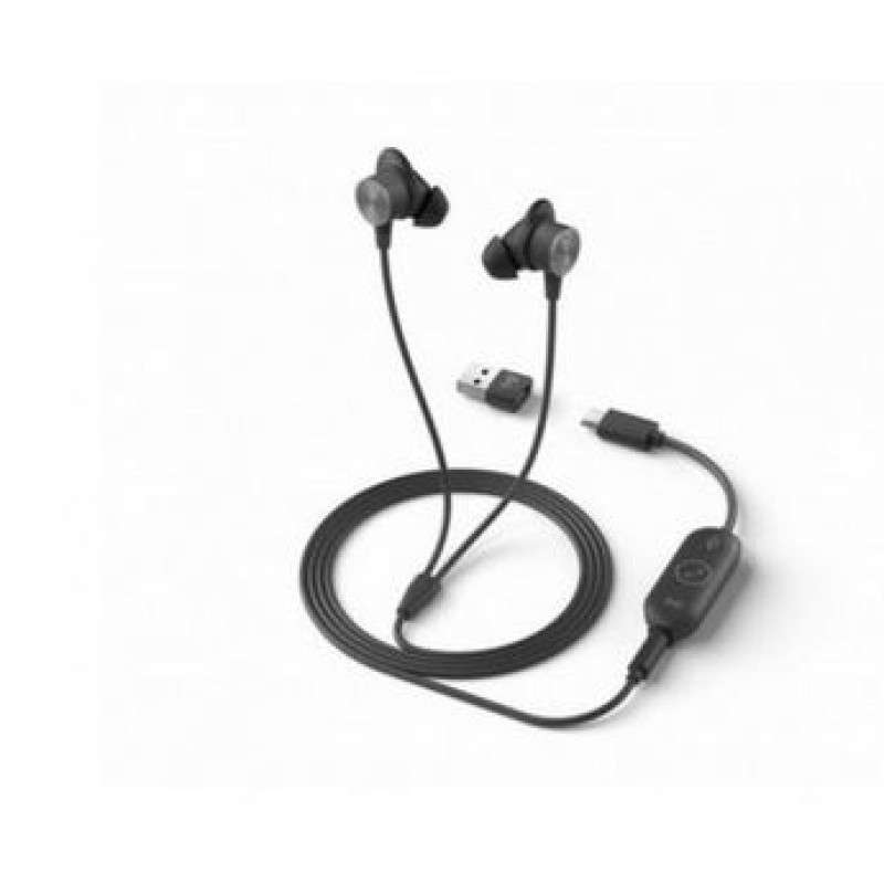 Headsets Logitech | Zone Wired Earbuds Built for business with embedded noise-canceling mic and multiple connections(981-001095)