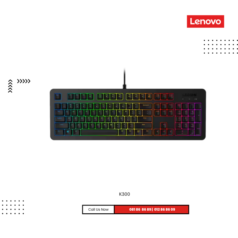 Keyborad Lenovo | Legion K300 RGB Gaming Keyboard - US English