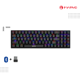Keyboard Marvo | KG956W ( Wireless + Bluetooth )  RGB Gaming  ( Mechanical)