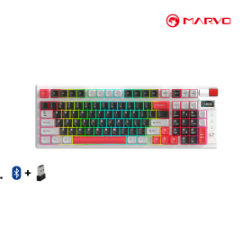 Keyboard Marvo |  MonKa KG991W ( Wireless + Bluetooth ) RGB Gaming ( mechanical)