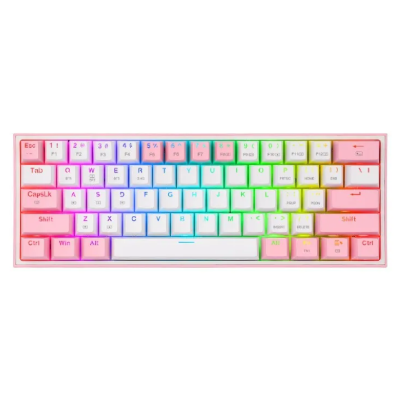Keyboard Redragon | K616-RGB WP/Fizz Pro White/Pink, Wired , Gaming (  Bluetooth )