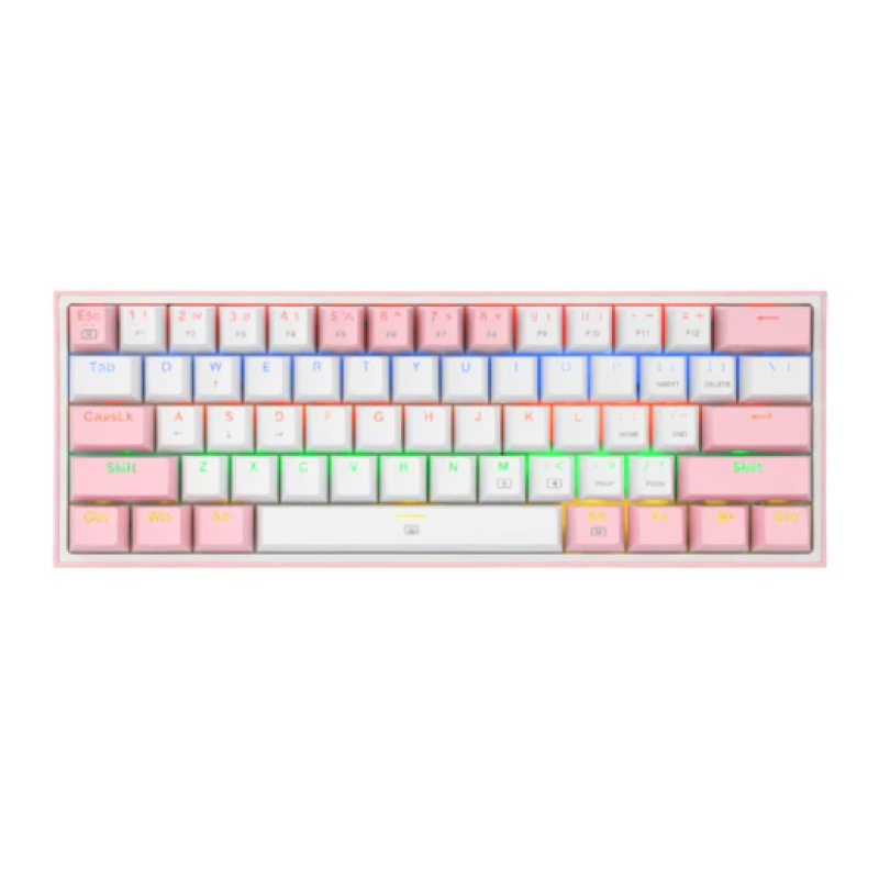 Keyboard Redragon |​ K617-R WP/Fizz Pro White/Pink, Wired Gaming