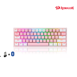 Keyboard Redragon | K616-RGB WP/Fizz Pro White/Pink, Wired , Gaming (  Bluetooth )