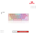 Keyboard Redragon |​ K617-R PW/Fizz Pro Pink/White, Wired Blue Switch Gaming