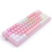 Keyboard Redragon |​ K617-R PW/Fizz Pro Pink/White, Wired Blue Switch Gaming