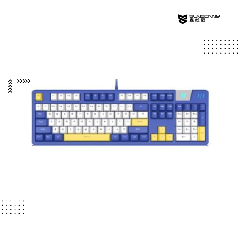 Keyboard SUNSONNY | N-J11Pro GAMING- Wire ( Blue / White / Yellow ) Switch : Brown