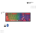 Keyboard SUNSONNY | N-J90 GAMING ( Wireless + Bluetooth )​​ (Crystal Black ) Switch : Mahjong Sound