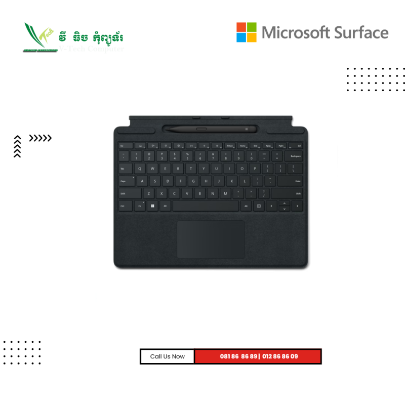 Keyborad Surface | Surface Pro X+8+9+10+11 Signature Type Cover Copilot+ Slim Pen Series 2 ( BLACK )