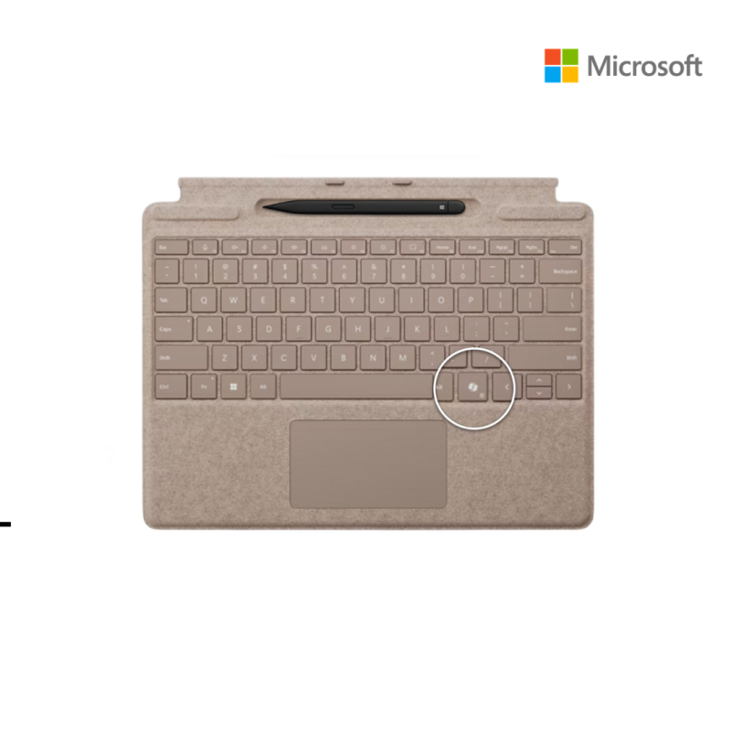 Keyborad Surface | Surface Pro X+8+9+10+11+12 Signature Type Cover Copilot+ Slim Pen Series 2 ( Dune )
