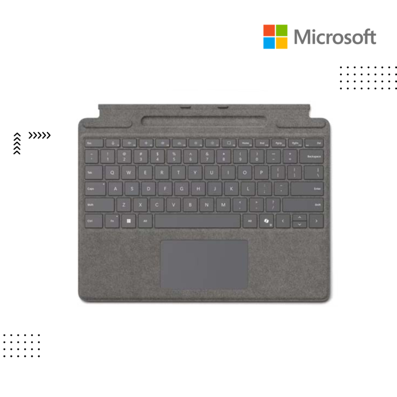 Keyborad Surface | Pro X+8+9+10+11 Signature Type Cover Copilot  ( Have Slot Pen)  ( Platinum )