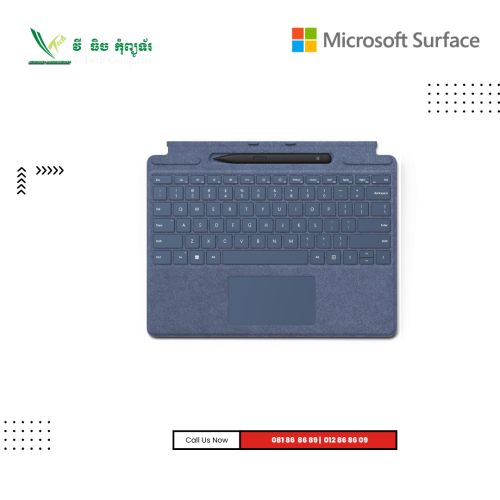 Keyborad Surface | Surface Pro X+8+9+10+11 Signature Type Cover Copilot+ Slim Pen Series 2 ( Sapphire   )