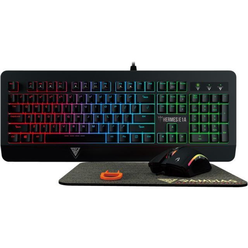 Combo Gamdias | Hermes E1A 7 Color Gamdias 3-in-1, Keyboard/Mouse/Mouse Pad