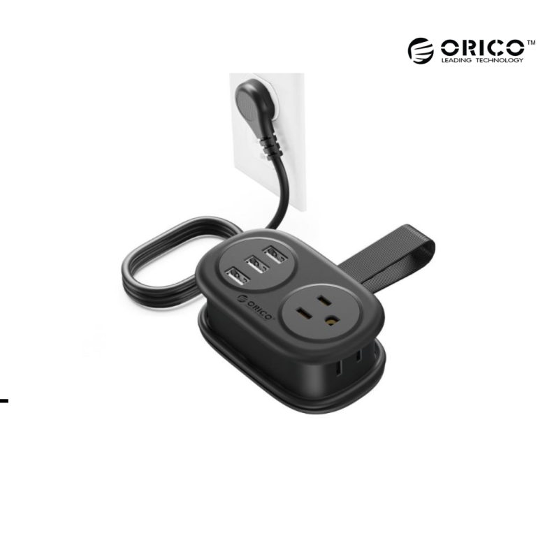 ORICO  5-in-1 Travel AC Multitap Power Strip Socket with USB Charging Interface ( AP3-2A3U )