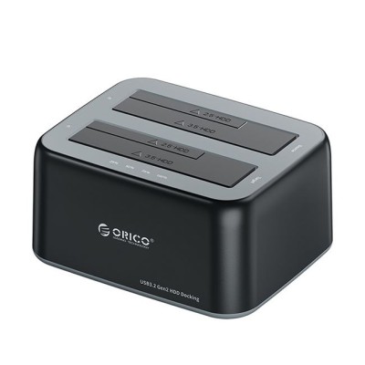 ORICO Dual bay 2.5”/3.5” HDD Docking Station ,Compatible HDD 2.5 & 3.5 (6829C3-V1)