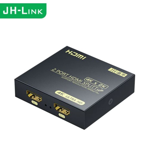 Splitter HDMI | JH-Link HDMI Splitter 4K Black 2ports  ( 1 in 2 )  (JH-F130)