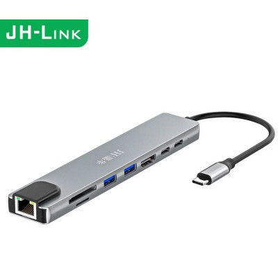 Type-C 8-in-1 Docking Station  JH-Link (IN830)