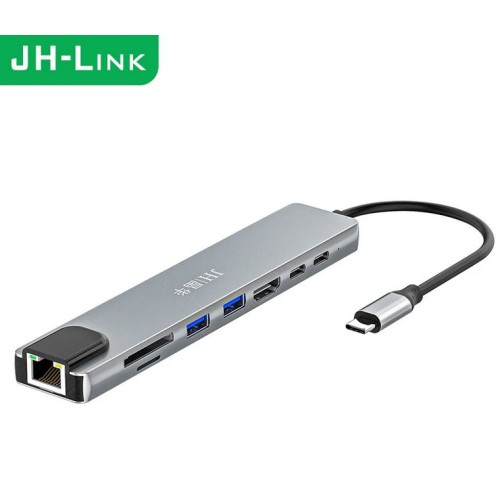 Type-C 8-in-1 Docking Station  JH-Link (IN830)