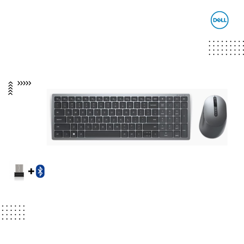Combo Dell | KM7120W -Multi-Device ( Keyborad+Mouse ) -Wireless + Bluetooth