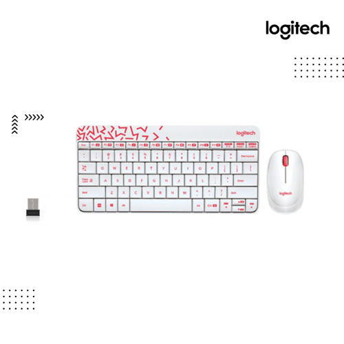 Combo Logitech | MK240 ( Keyboard+Mouse ) Wireless-WHITE