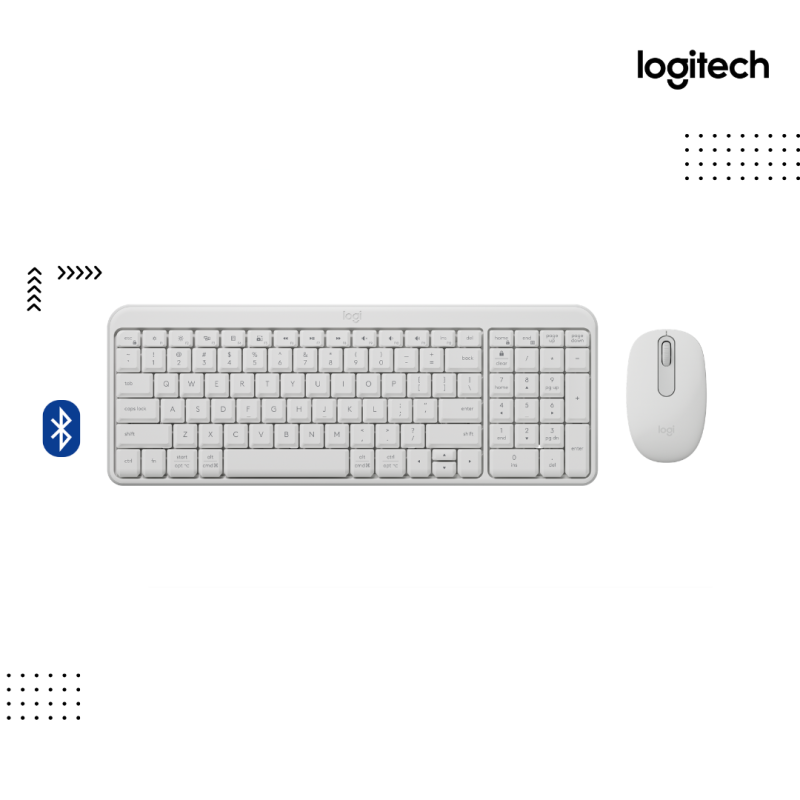 Combo Logitech | MK250 - OFFWHITE- ( Keyboard+Mouse ) - Bluetooth