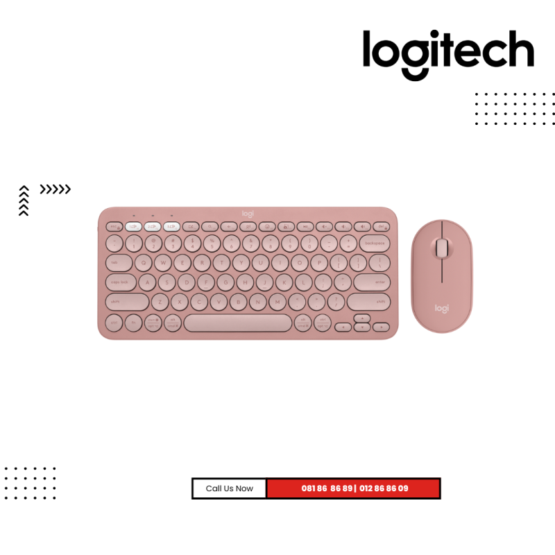 Combo Logitech | Pebble 2 Combo - TONAL ROSE ( Keyborad+Mouse ) -Bluetooth