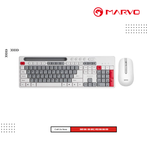 Combo Marvo | WS009 WH -Wireless   ( Keyboard+Mouse ) -USB