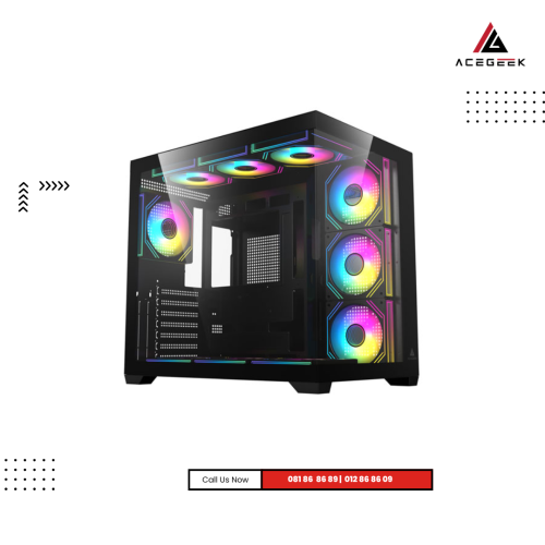 Case Acegeek | Omniview Black ( ATX / M-ATX / Mini-iTX MB )
