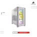 Case CORSAIR | iCUE 4000X RGB Tempered Glass Mid-Tower, White