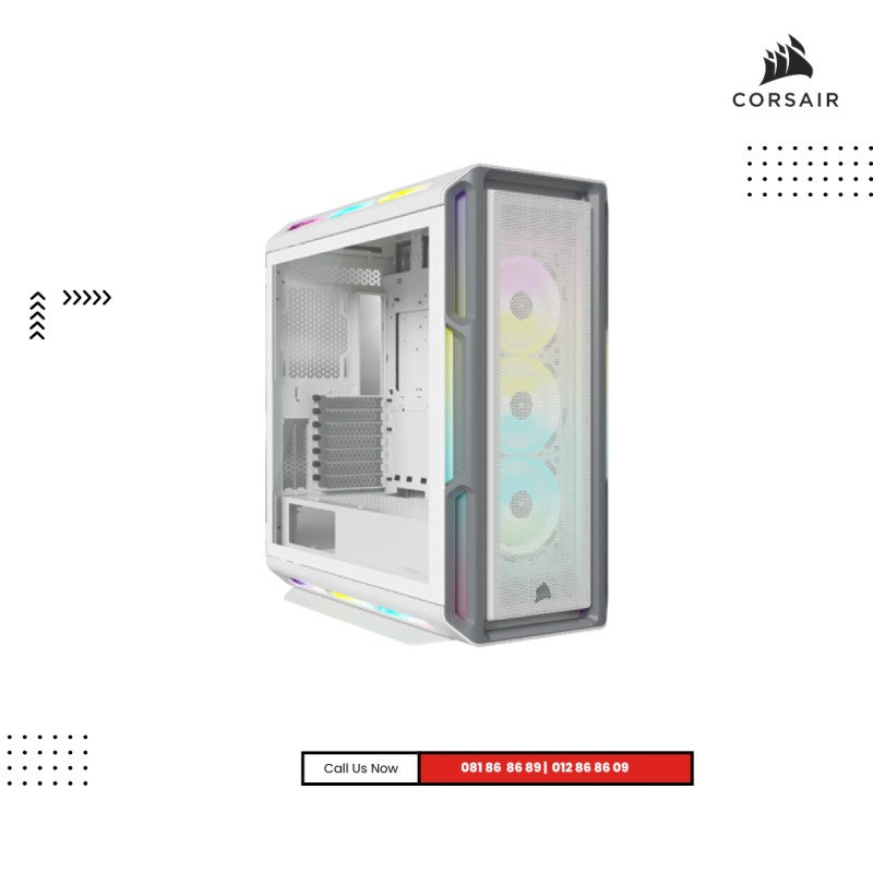 Case CORSAIR | iCUE 5000T RGB Tempered Glass Mid-Tower Smart Case, White
