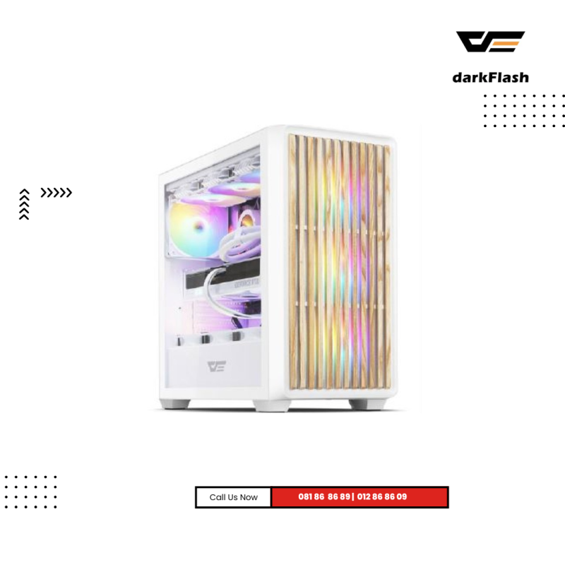 Case DarkFlash | DS900WD ( Front Wood ) -White