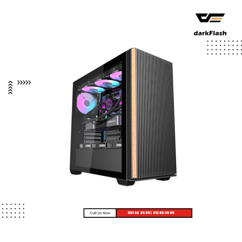 Case DarkFlash | DS900WS ( Side Wood ) - Black
