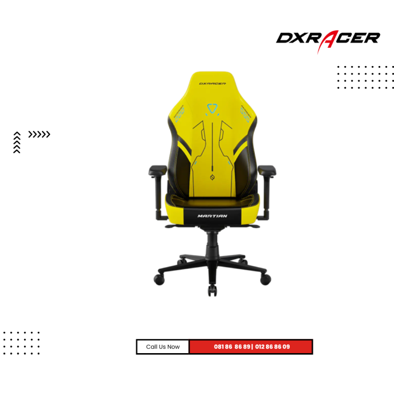 Chair DXRacer | Martian Series Black Yellow Gaming Chair Size L