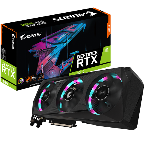 GPU GIGABYTE | NVIDIA GeForce® AORUS - RTX™ 3050 ELITE  ( 8GB )