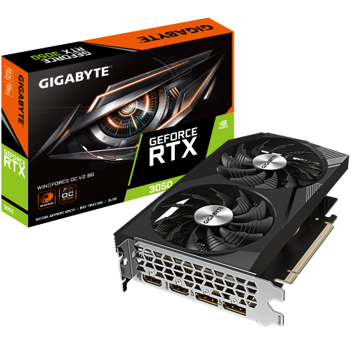 GPU GIGABYTE | NVIDIA GeForce® RTX 3050 WINDFORCE OC V2 (  8GB  ) GDDR6
