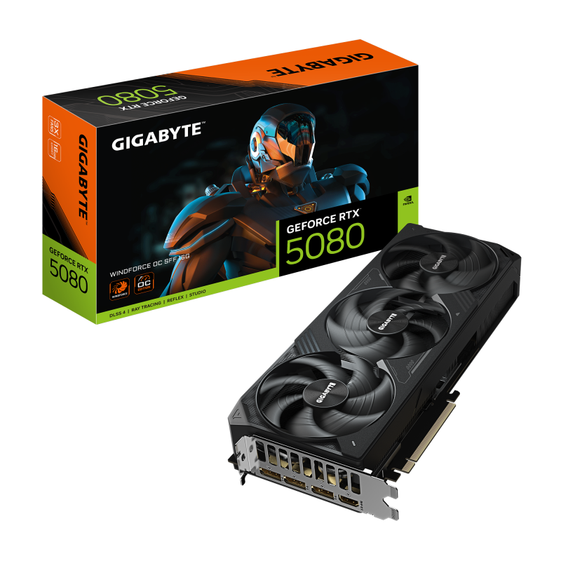 GPU GIGABYTE  |  NVIDIA GeForce® RTX 5080 WINDFORCE OC SFF ( 16GB )  WINDFORCE