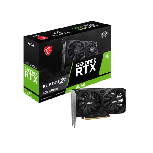 GPU MSI | NVIDIA GeForce®  RTX 3050 VENTUS 2X E ( 6GB ) OC