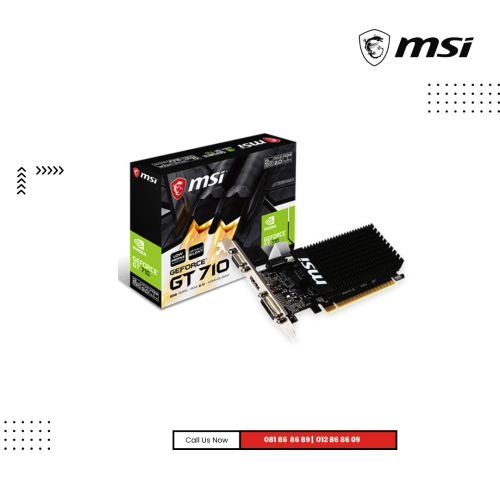 GPU MSI  | NVIDIA GeForce® GT 710 2GD3H LP-( 2GB  )