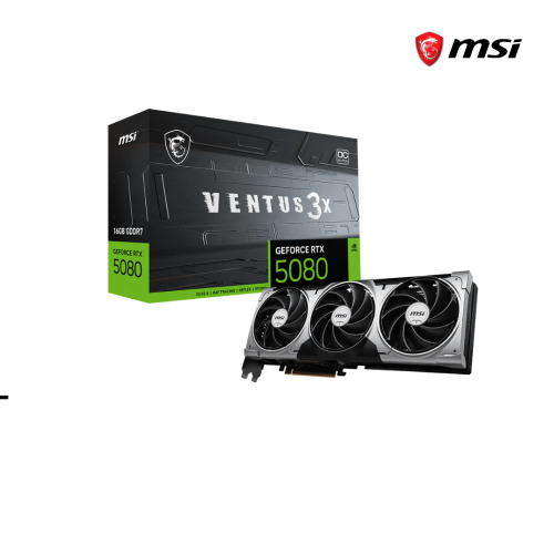 Graphic Card | MSI NVIDIA GeForce®  RTX 5080 16G VENTUS 3X OC ( 16 GB )