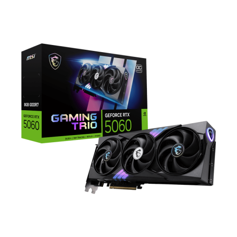 GPU MSI | NVIDIA GeForce® RTX 5060( 8GB ) GAMING TRIO OC