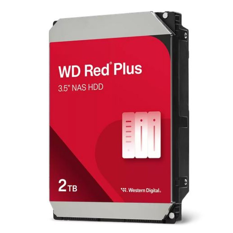 HDD DESKTOP WD | 2TB SATA 3.5"  Red Plus NAS- (  5400 RPM +Cache 128M)