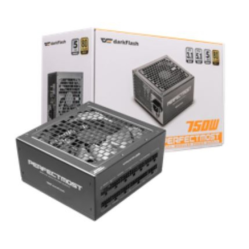 Power Supply | Darkflash PTM750 Black  /80+ Gold / ATX 3.1 / Full Modular) (750W )