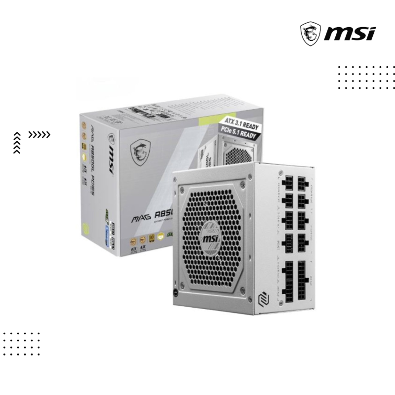 Power Supply MSI | MAG A850GL PCIE5- White  ( 850W )