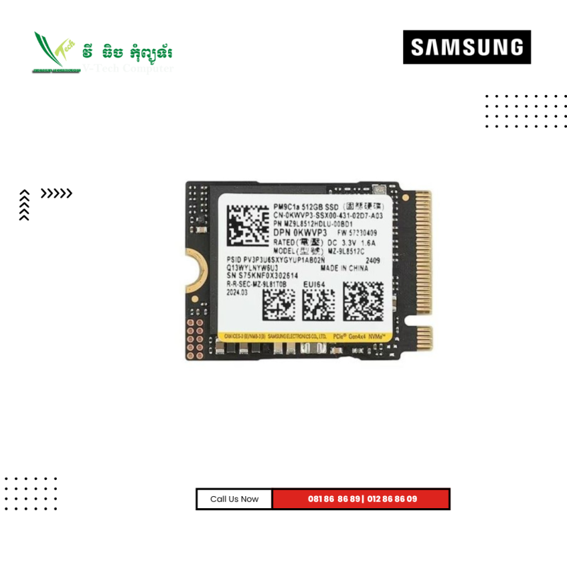 SSD Samsung | PM9C1A  ( 1TB  ) (  4x4 ) PCIE NVME M.2