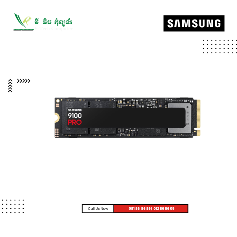 SSD Samsung | 9100 Pro  - ( 4 TB )  NVME M.2 PCIe® 5.0 x4 ( New Tray  )